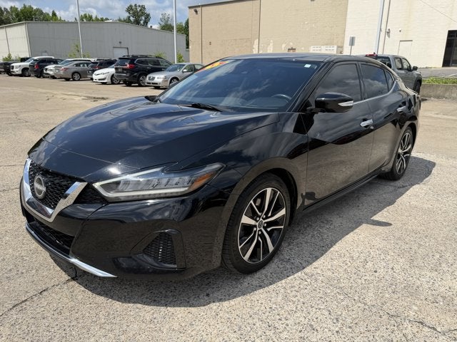 2023 Nissan Maxima SV in Super Black — front three-quarter view