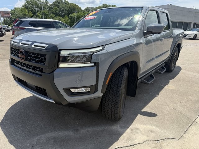 2025 Nissan Frontier PRO-X in Boulder Gray Pearl — front three-quarter view