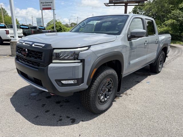 2026 Nissan Frontier PRO-4X in Boulder Gray Pearl — front three-quarter view